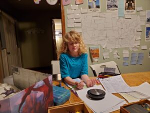 We played a family Dungeons and Dragons game.  These sessions were good for the kids' math skills.  They really helped out Arya and Evan with addition.  They were good for Jarek as well, as he loved figuring out all the parts of the game.  Grandma would join us via phone for our sessions, hence the speaker on the table.