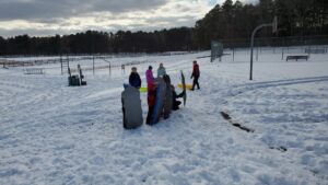 Back out at Pricket's Mill park for more sledding. 