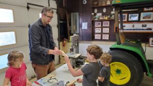 February was also pinewood derby preparation month. Alan helped out the kids performing the rough cuts and design on their pinewood derby cars for Cub Scouts. 