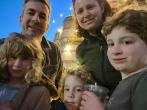 Family night out to Renault Winery in Egg Harbor, NJ. We went out to take the kids ice skating along with some of their fellow homeschoolers, but when we got there the ice was melting and slushy, so we opted to eat and make an evening of it. 