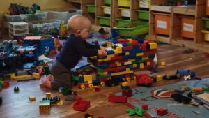 Choose the form of your destructor! Garrett came across one of the kid's massive Lego "RVs" that they built and promptly dismantled it. 