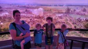 Inside the cyclorama at Gettysburg National Military Park. 