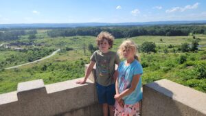 Jarek and Arya at Little Round Top. 