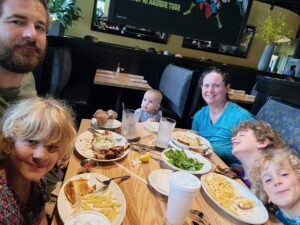 Dinner at Aubrey's, a local diner chain. Delicious food all around!