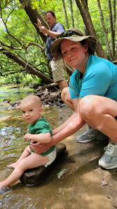 Garrett also enjoyed the creek!