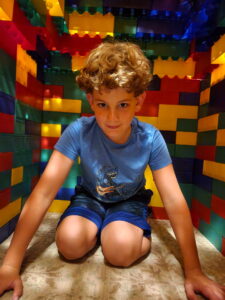 Jarek inside his block fortress!