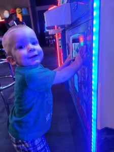 Garrett enjoyed the lights and some of the games. 