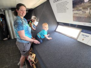 Garrett showed no fear. He was all about climbing up and looking out the window. 