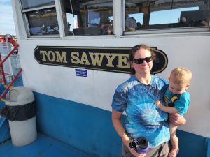 After we toured the Arch, we took a riverboat cruise up and down the Mississippi River. 