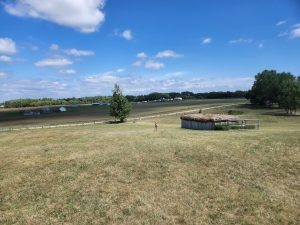 A view of the plains and homestead. Their stable is on the right. 