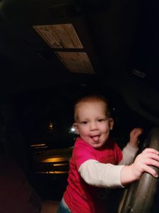 Garrett at the wheel!