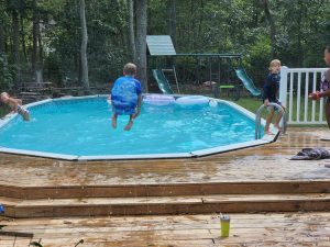 It didn't take very long for the kids to get back into the pool and make the best of the last days of summer!
