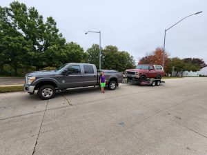 Road trip time! Jarek went with Alan on the first trip to haul the Bronco to Florida, along with various other items. The house was starting to empty out now. 