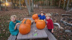 Even though we were moving, pumpkins still needed to be carved!