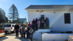 Team picture of all of the kids that work on the 2022 Food Drive