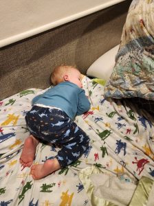 Garrett naptime in the RV. 