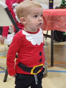 All dressed up for the home school co-op holiday party. 