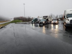 On the move! Rest stop in Maryland on the drive south toward warmer climes in Florida. 