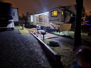 Over nighting at the Cherry Hill campground in Maryland. 